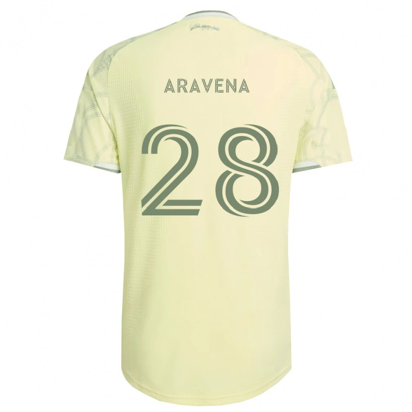 Danxen Enfant Maillot Alexander Aravena #28 Beige Blanc Tenues Extérieur 2026/27 T-Shirt