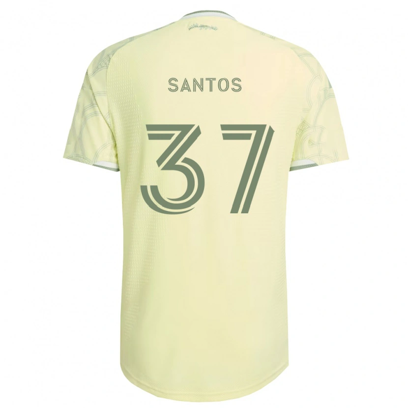 Danxen Enfant Maillot Noah Santos #37 Beige Blanc Tenues Extérieur 2026/27 T-Shirt
