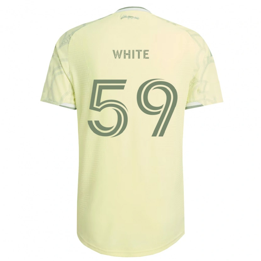 Danxen Enfant Maillot Dario White #59 Beige Blanc Tenues Extérieur 2026/27 T-Shirt