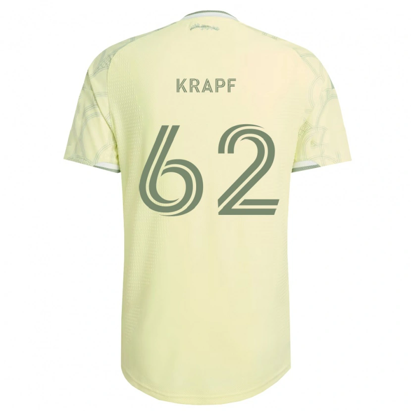 Danxen Enfant Maillot Andrew Krapf #62 Beige Blanc Tenues Extérieur 2026/27 T-Shirt