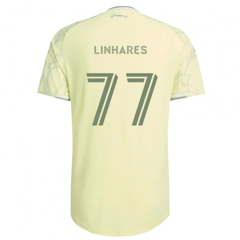 Danxen Enfant Maillot Kyle Linhares #77 Beige Blanc Tenues Extérieur 2026/27 T-Shirt