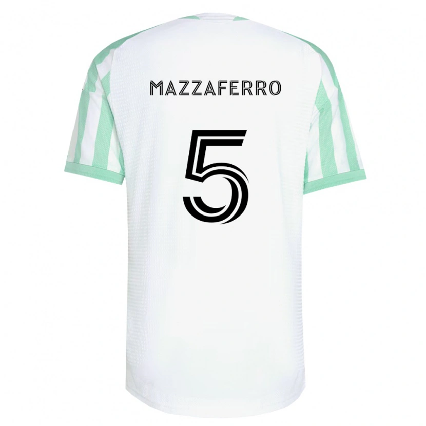 Danxen Enfant Maillot Salvatore Mazzaferro #5 Vert Clair Noir Blanc Tenues Extérieur 2026/27 T-Shirt