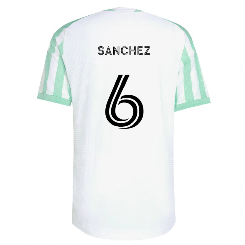Danxen Enfant Maillot Ilie Sánchez #6 Vert Clair Noir Blanc Tenues Extérieur 2026/27 T-Shirt