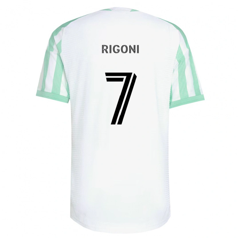 Danxen Enfant Maillot Emiliano Rigoni #7 Vert Clair Noir Blanc Tenues Extérieur 2026/27 T-Shirt