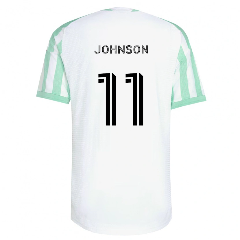 Danxen Enfant Maillot Emmanuel Johnson #11 Vert Clair Noir Blanc Tenues Extérieur 2026/27 T-Shirt