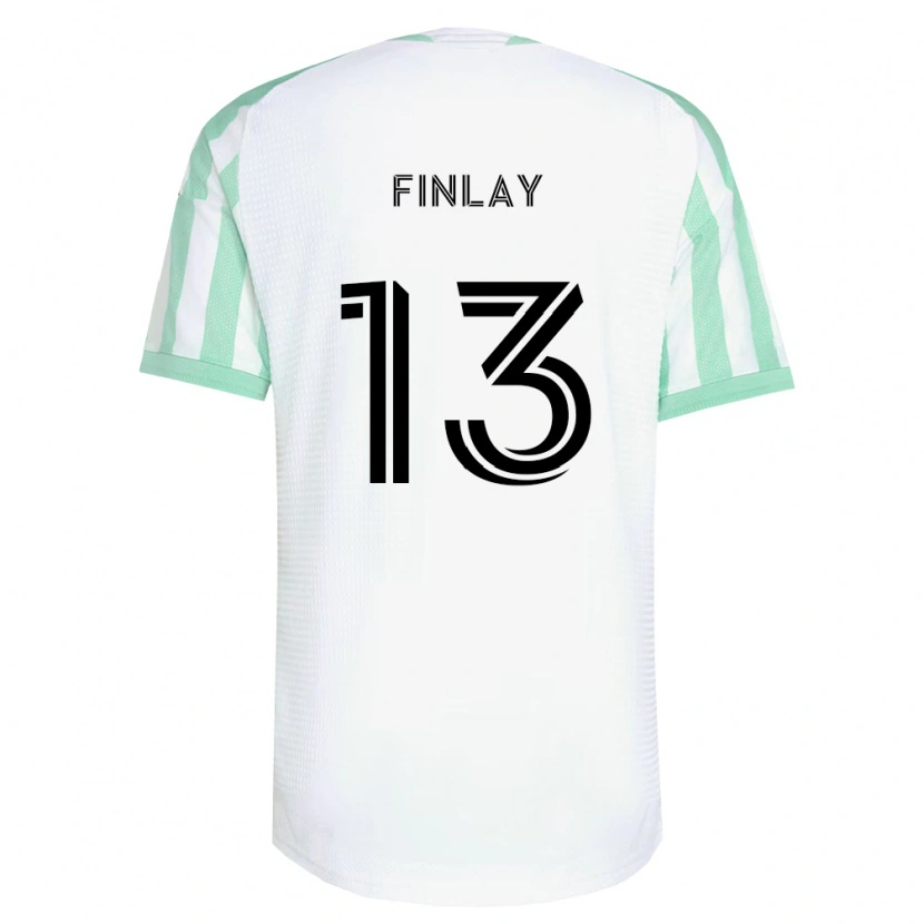 Danxen Enfant Maillot Ethan Finlay #13 Vert Clair Noir Blanc Tenues Extérieur 2026/27 T-Shirt