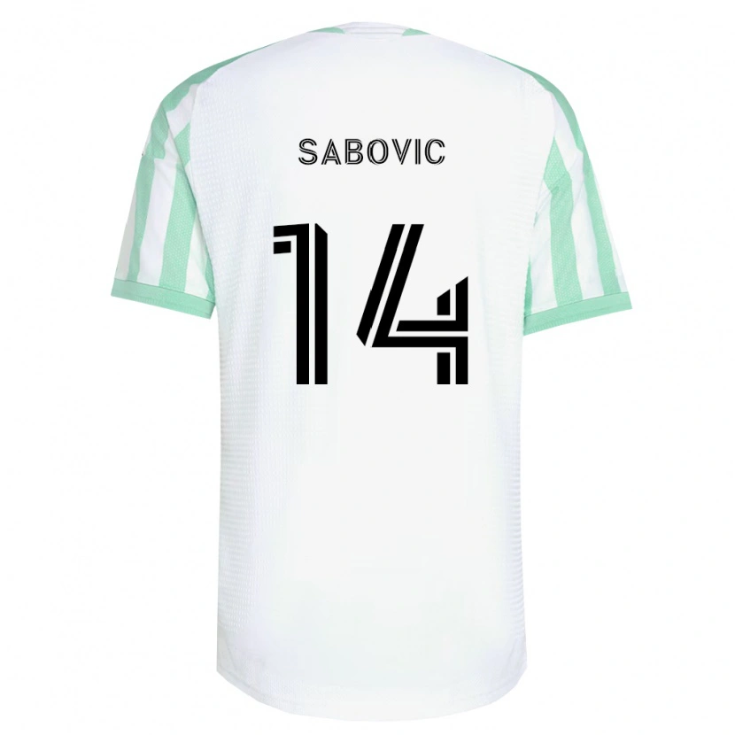 Danxen Enfant Maillot Besard Šabović #14 Vert Clair Noir Blanc Tenues Extérieur 2026/27 T-Shirt