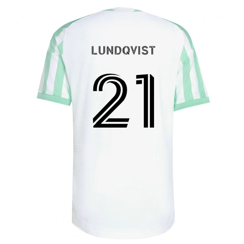 Danxen Enfant Maillot Adam Lundqvist #21 Vert Clair Noir Blanc Tenues Extérieur 2026/27 T-Shirt