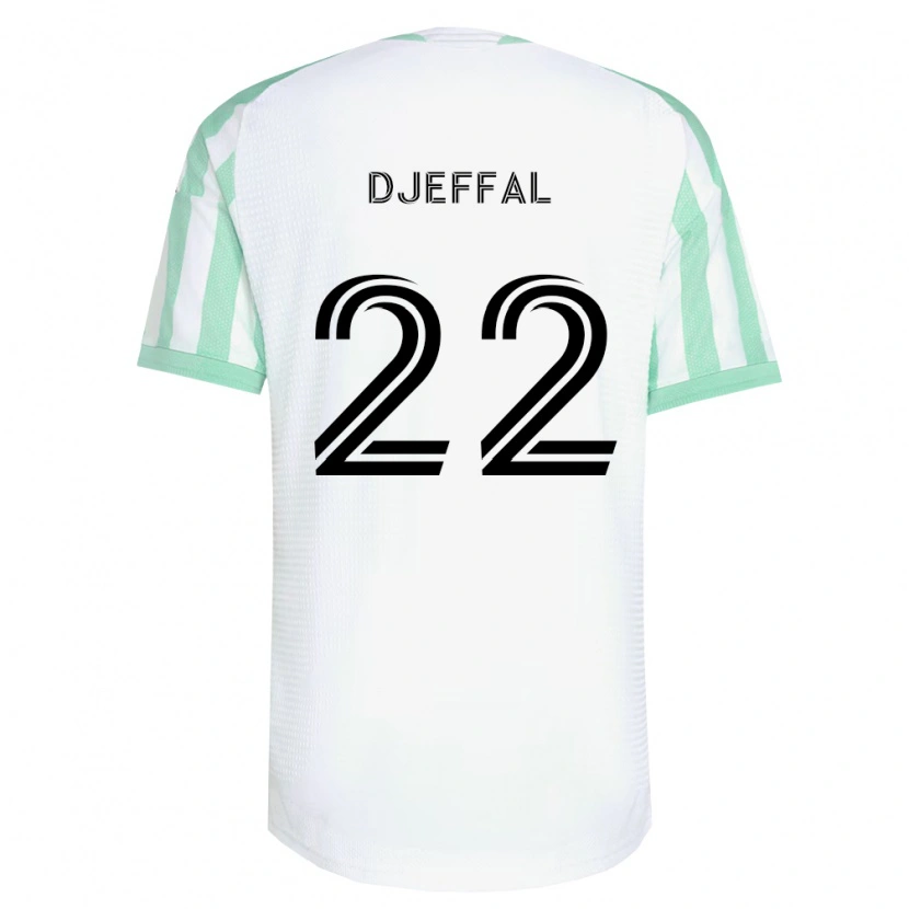 Danxen Enfant Maillot Sofiane Djeffal #22 Vert Clair Noir Blanc Tenues Extérieur 2026/27 T-Shirt
