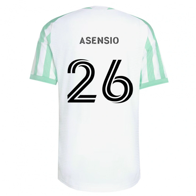 Danxen Enfant Maillot Charlie Asensio #26 Vert Clair Noir Blanc Tenues Extérieur 2026/27 T-Shirt
