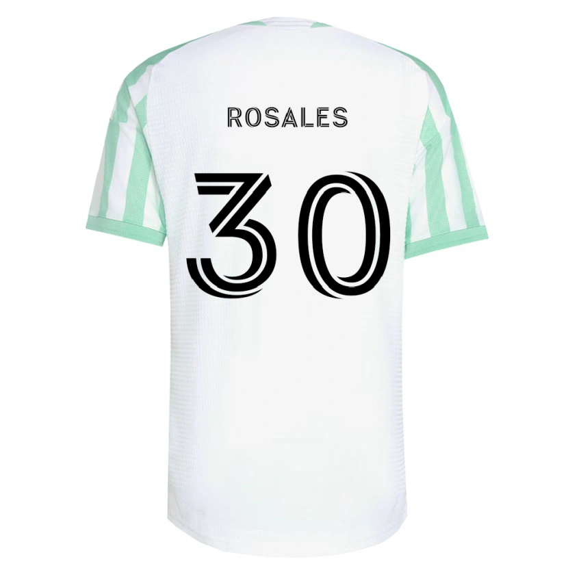 Danxen Enfant Maillot Joseph Rosales #30 Vert Clair Noir Blanc Tenues Extérieur 2026/27 T-Shirt