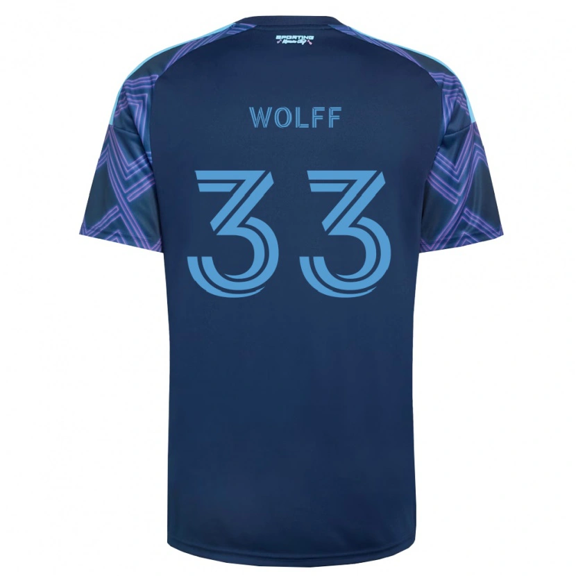 Danxen Enfant Maillot Owen Wolff #33 Bleu Royal Violet Tenues Extérieur 2026/27 T-Shirt