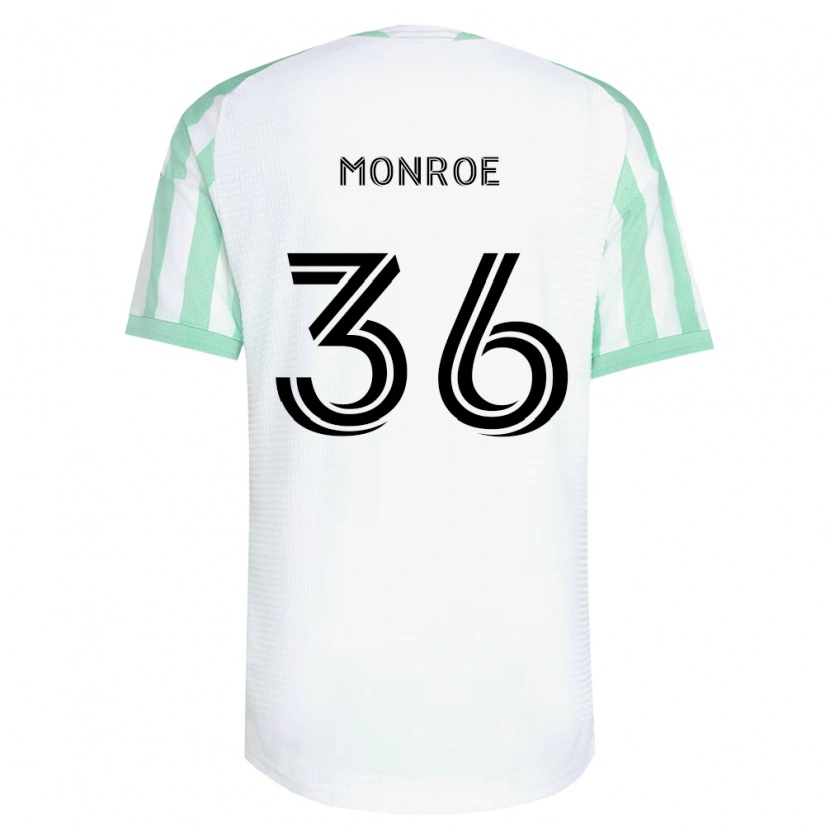 Danxen Enfant Maillot Greg Monroe #36 Vert Clair Noir Blanc Tenues Extérieur 2026/27 T-Shirt