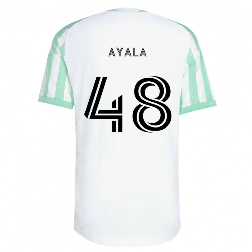 Danxen Enfant Maillot Christian Ayala #48 Vert Clair Noir Blanc Tenues Extérieur 2026/27 T-Shirt