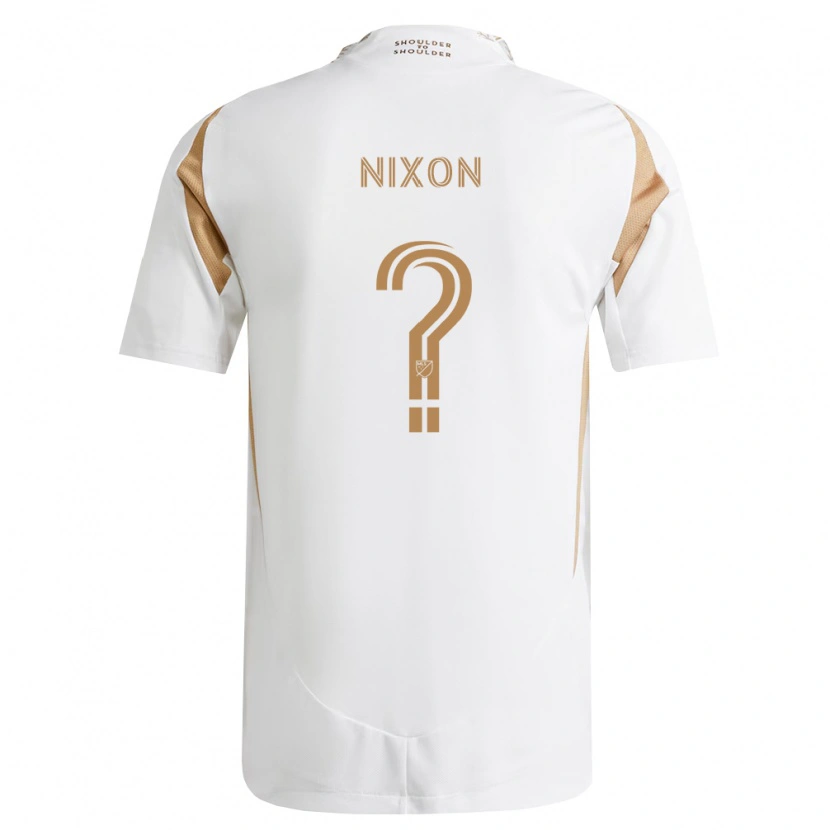 Danxen Enfant Maillot Shakir Nixon #0 Blanc Marron Tenues Extérieur 2026/27 T-Shirt