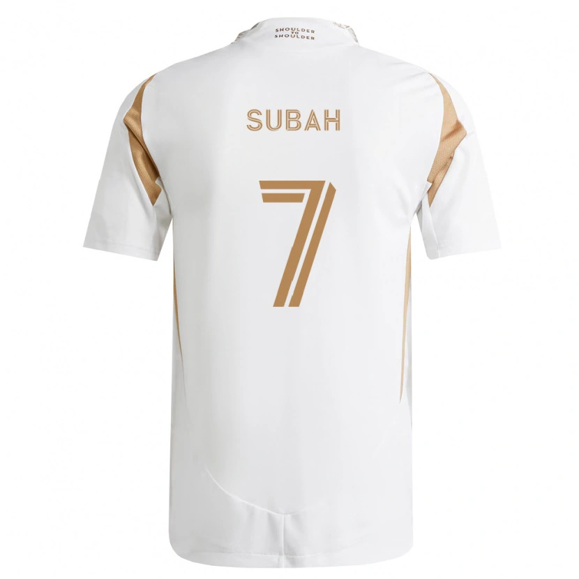 Danxen Enfant Maillot Yekeson Subah #7 Blanc Marron Tenues Extérieur 2026/27 T-Shirt
