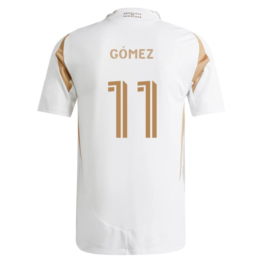 Danxen Enfant Maillot Félix Gómez #11 Blanc Marron Tenues Extérieur 2026/27 T-Shirt