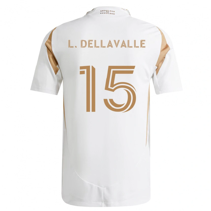 Danxen Enfant Maillot Lorenzo Dellavalle #15 Blanc Marron Tenues Extérieur 2026/27 T-Shirt