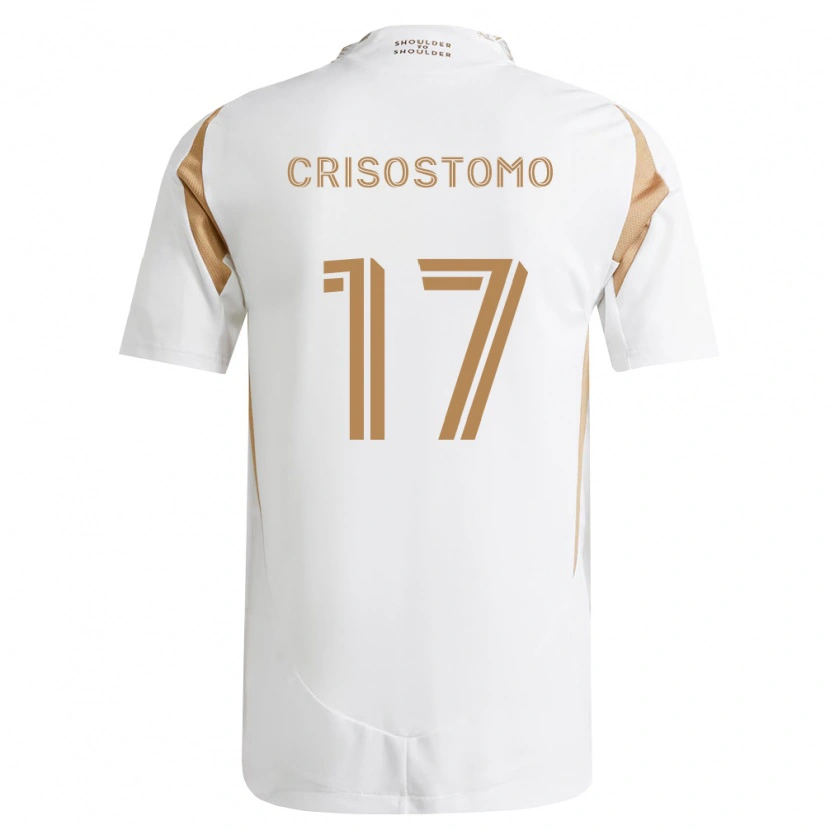 Danxen Enfant Maillot Danny Crisostomo #17 Blanc Marron Tenues Extérieur 2026/27 T-Shirt