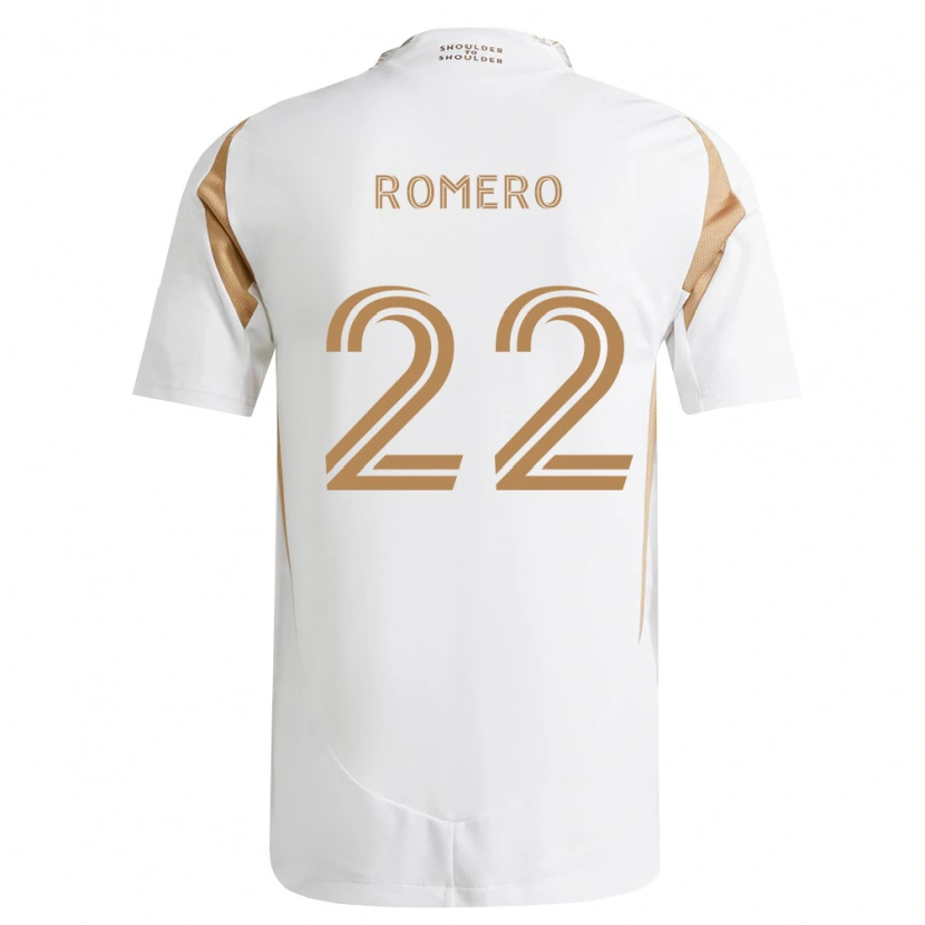 Danxen Enfant Maillot Abraham Romero #22 Blanc Marron Tenues Extérieur 2026/27 T-Shirt