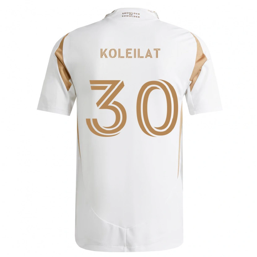 Danxen Enfant Maillot Jassem Koleilat #30 Blanc Marron Tenues Extérieur 2026/27 T-Shirt