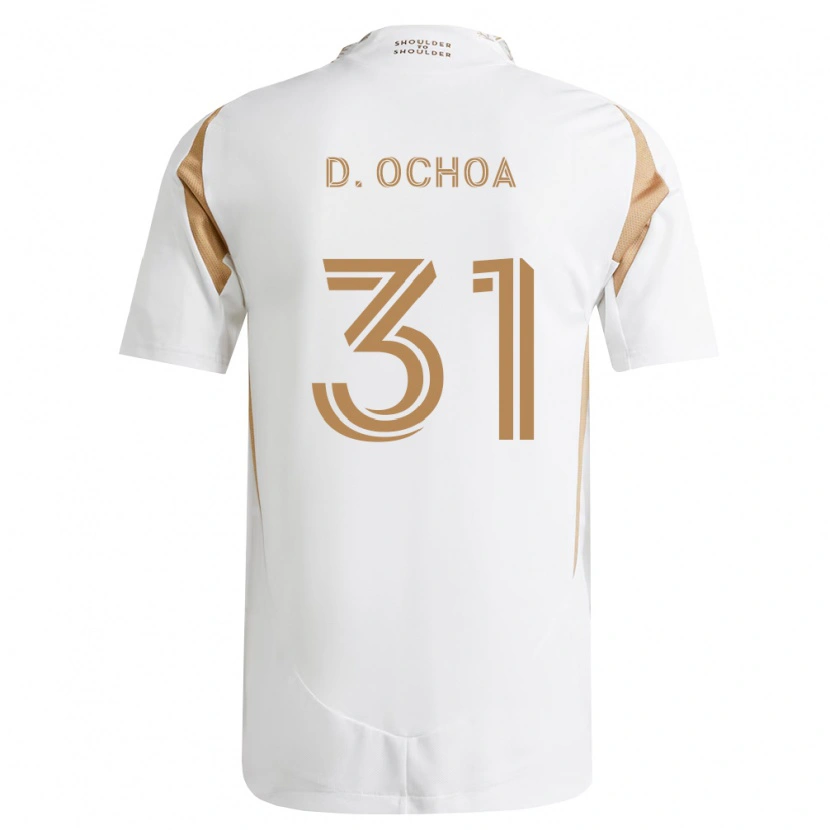 Danxen Enfant Maillot David Ochoa #31 Blanc Marron Tenues Extérieur 2026/27 T-Shirt