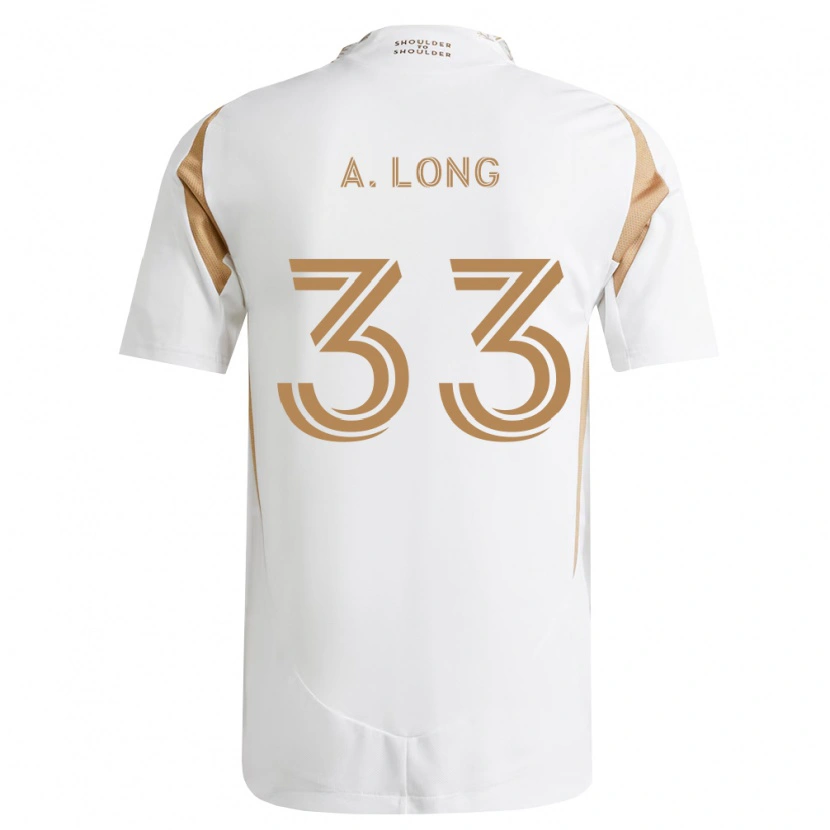 Danxen Enfant Maillot Aaron Long #33 Blanc Marron Tenues Extérieur 2026/27 T-Shirt