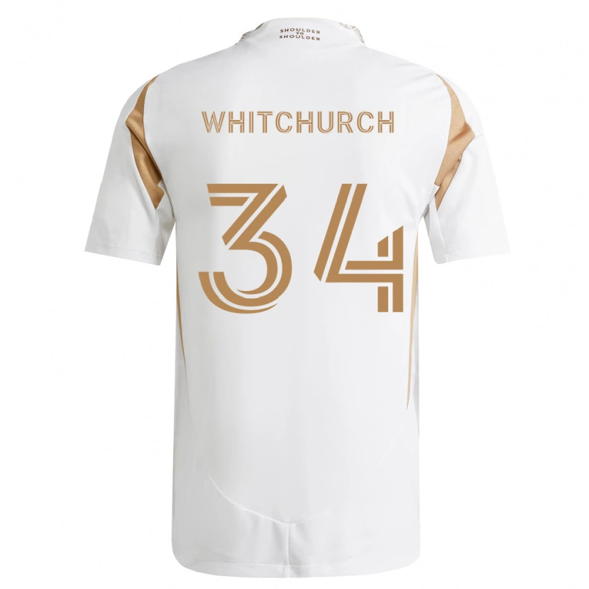 Danxen Enfant Maillot Giuliano Whitchurch #34 Blanc Marron Tenues Extérieur 2026/27 T-Shirt