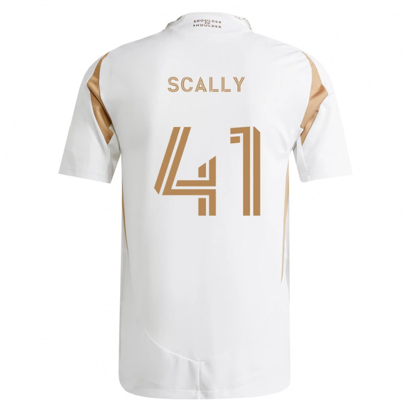 Danxen Enfant Maillot Ethan Scally #41 Blanc Marron Tenues Extérieur 2026/27 T-Shirt