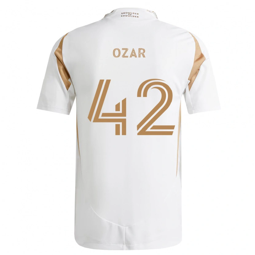 Danxen Enfant Maillot Miles Ozar #42 Blanc Marron Tenues Extérieur 2026/27 T-Shirt