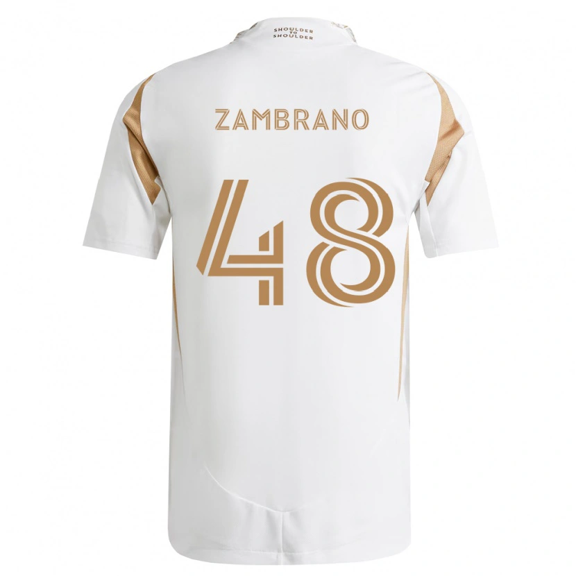 Danxen Enfant Maillot Gavin Zambrano #48 Blanc Marron Tenues Extérieur 2026/27 T-Shirt