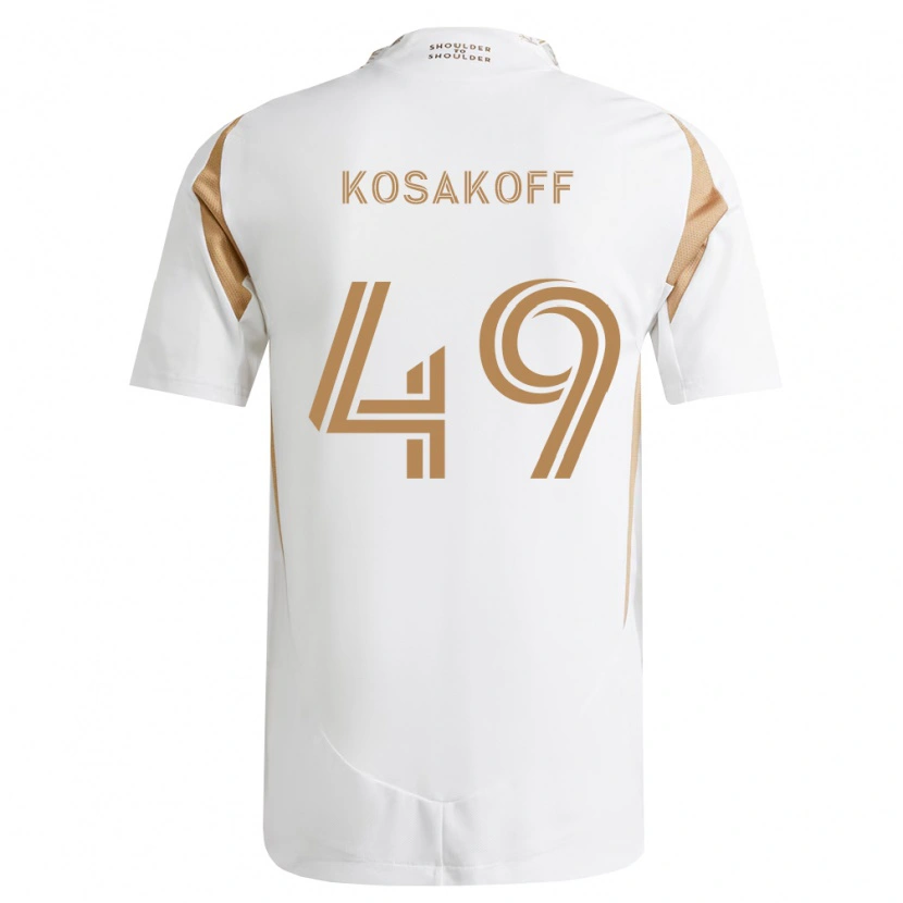 Danxen Enfant Maillot Charlie Kosakoff #49 Blanc Marron Tenues Extérieur 2026/27 T-Shirt
