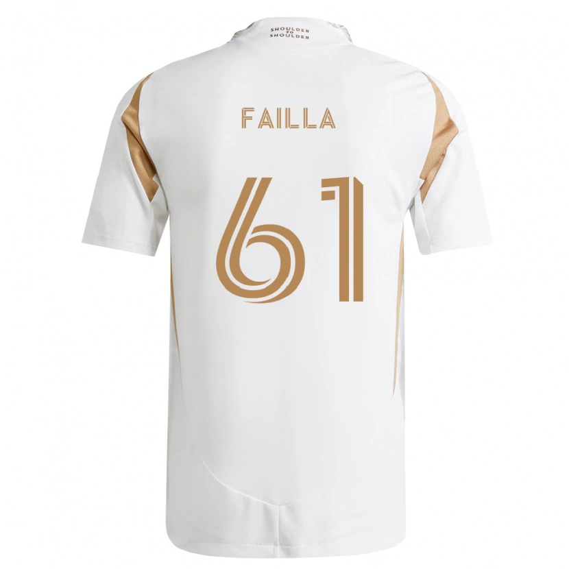 Danxen Enfant Maillot Benjamín Failla #61 Blanc Marron Tenues Extérieur 2026/27 T-Shirt