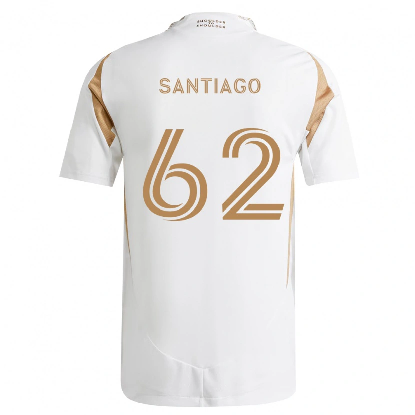 Danxen Enfant Maillot Joshua Santiago #62 Blanc Marron Tenues Extérieur 2026/27 T-Shirt