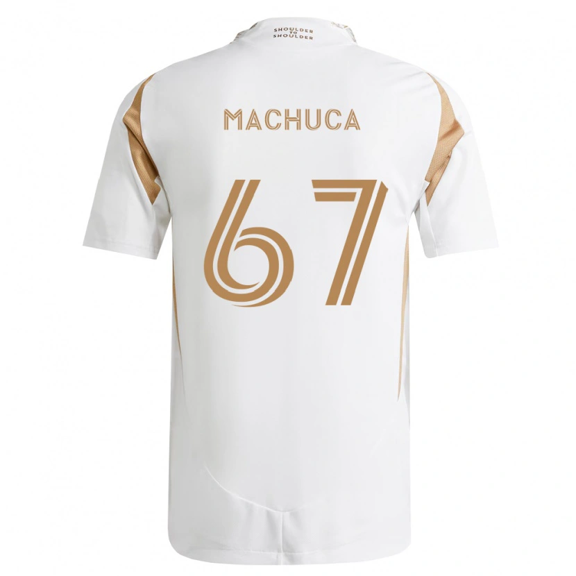 Danxen Enfant Maillot Jacob Machuca #67 Blanc Marron Tenues Extérieur 2026/27 T-Shirt