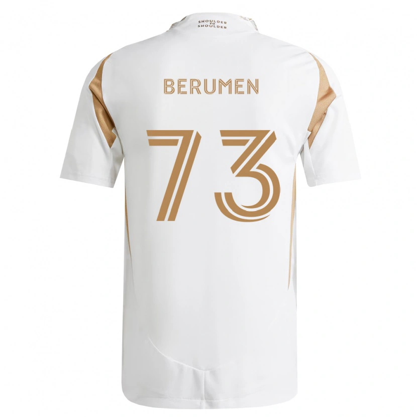 Danxen Enfant Maillot Eddy Berumen #73 Blanc Marron Tenues Extérieur 2026/27 T-Shirt