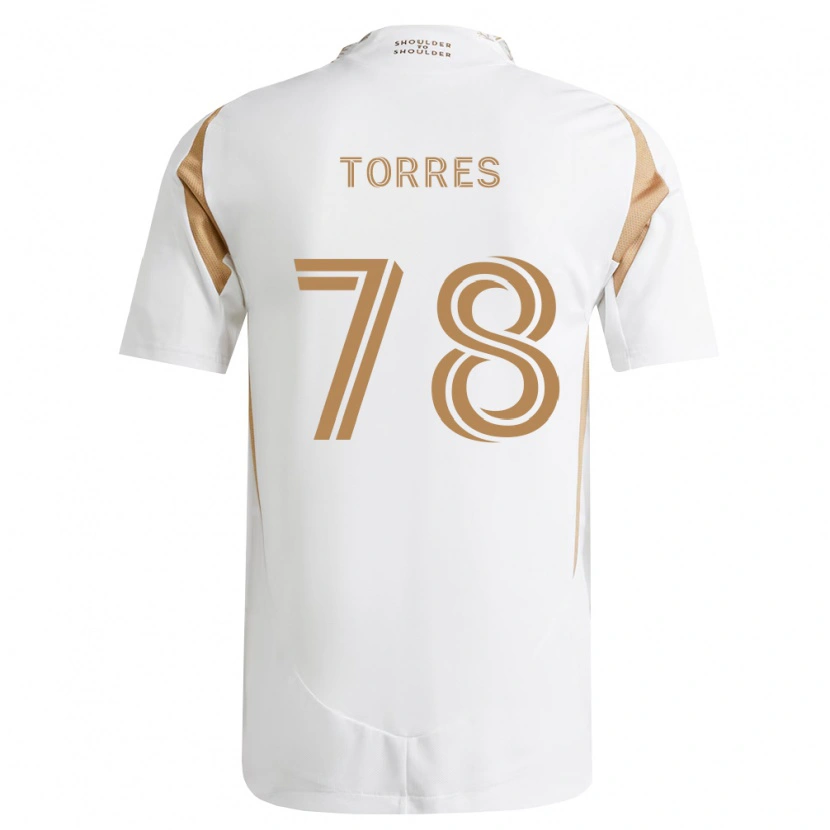 Danxen Enfant Maillot Lisandro Torres #78 Blanc Marron Tenues Extérieur 2026/27 T-Shirt