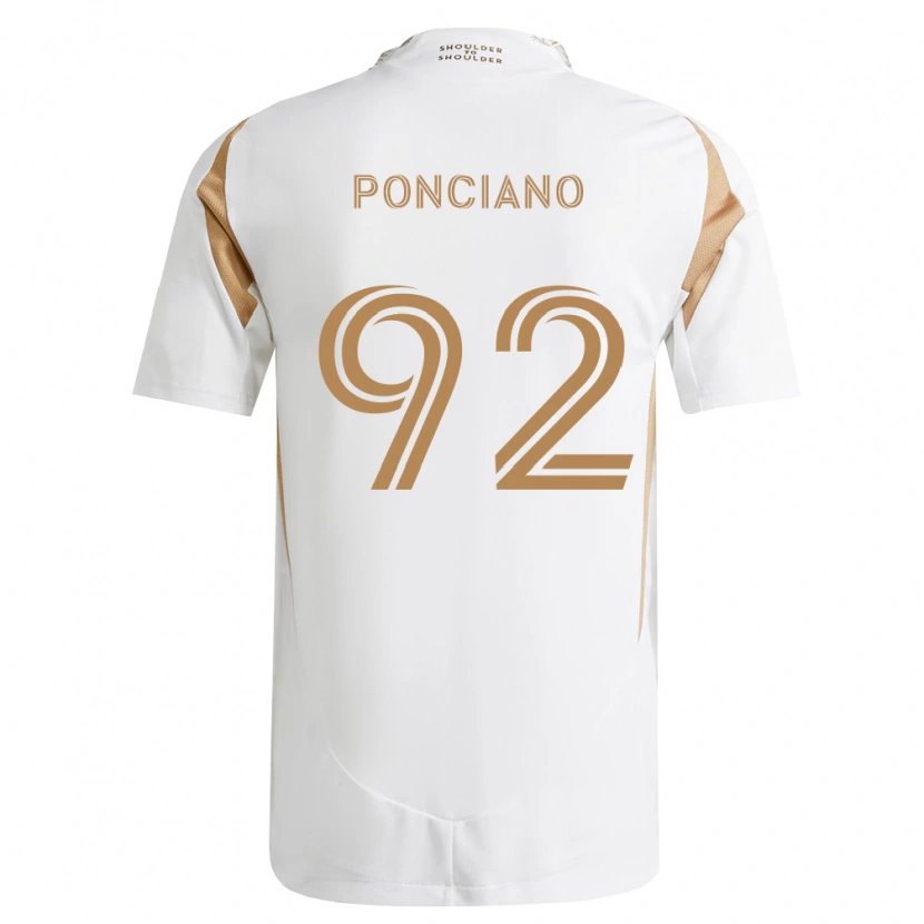 Danxen Enfant Maillot Emir Ponciano #92 Blanc Marron Tenues Extérieur 2026/27 T-Shirt