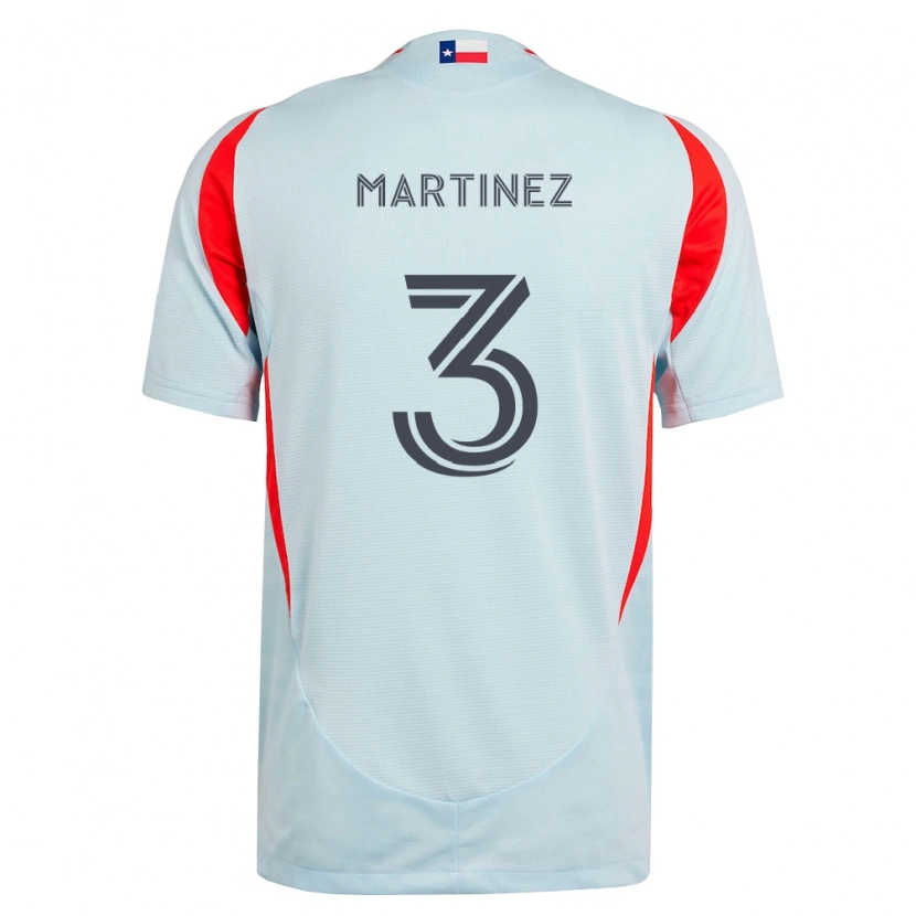 Danxen Enfant Maillot José Antonio Martínez #3 Gris Foncé Rouge Blanc Tenues Extérieur 2026/27 T-Shirt