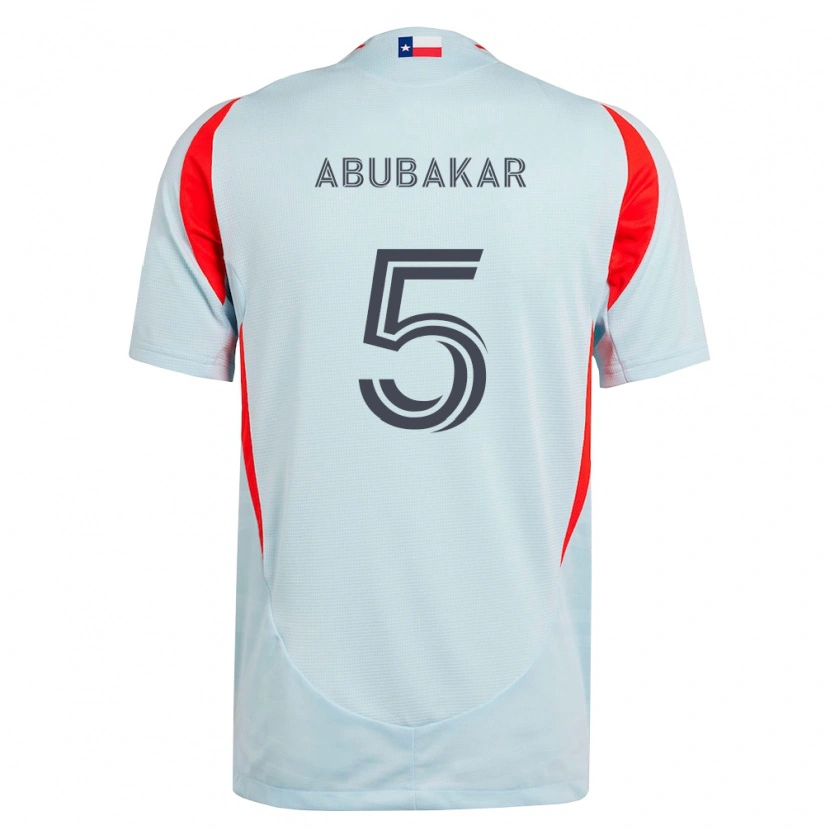 Danxen Enfant Maillot Lalas Abubakar #5 Gris Foncé Rouge Blanc Tenues Extérieur 2026/27 T-Shirt