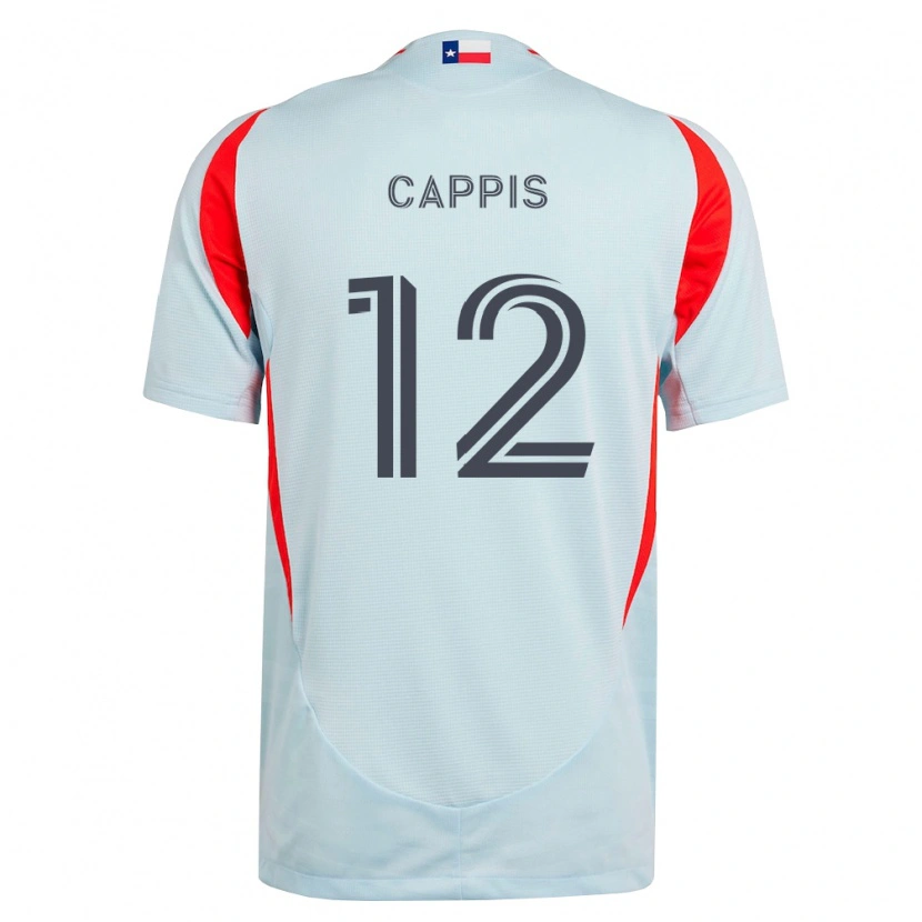 Danxen Enfant Maillot Christian Cappis #12 Gris Foncé Rouge Blanc Tenues Extérieur 2026/27 T-Shirt