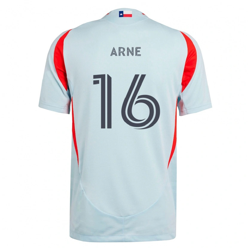 Danxen Enfant Maillot Patrick Arne #16 Gris Foncé Rouge Blanc Tenues Extérieur 2026/27 T-Shirt