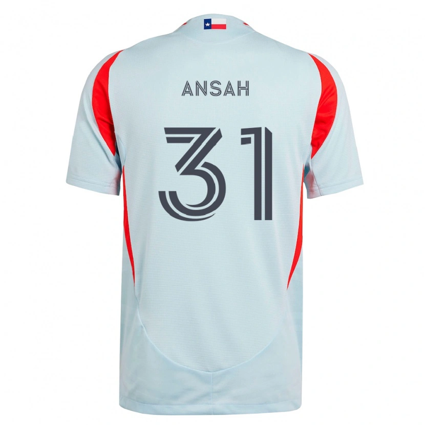 Danxen Enfant Maillot Eugene Ansah #31 Gris Foncé Rouge Blanc Tenues Extérieur 2026/27 T-Shirt
