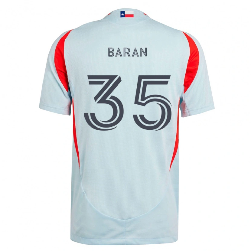 Danxen Enfant Maillot Daniel Baran #35 Gris Foncé Rouge Blanc Tenues Extérieur 2026/27 T-Shirt