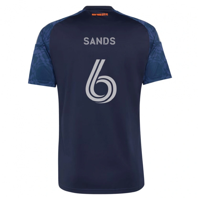 Danxen Enfant Maillot James Sands #6 Bleu Foncé Blanc Tenues Extérieur 2026/27 T-Shirt