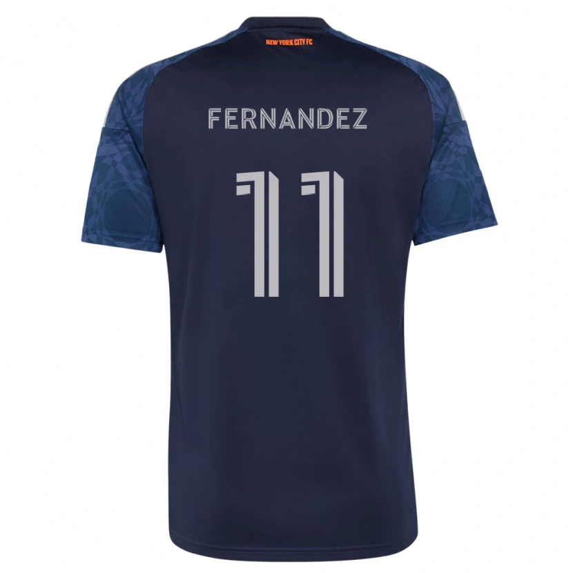 Danxen Enfant Maillot Julián Fernández #11 Bleu Foncé Blanc Tenues Extérieur 2026/27 T-Shirt