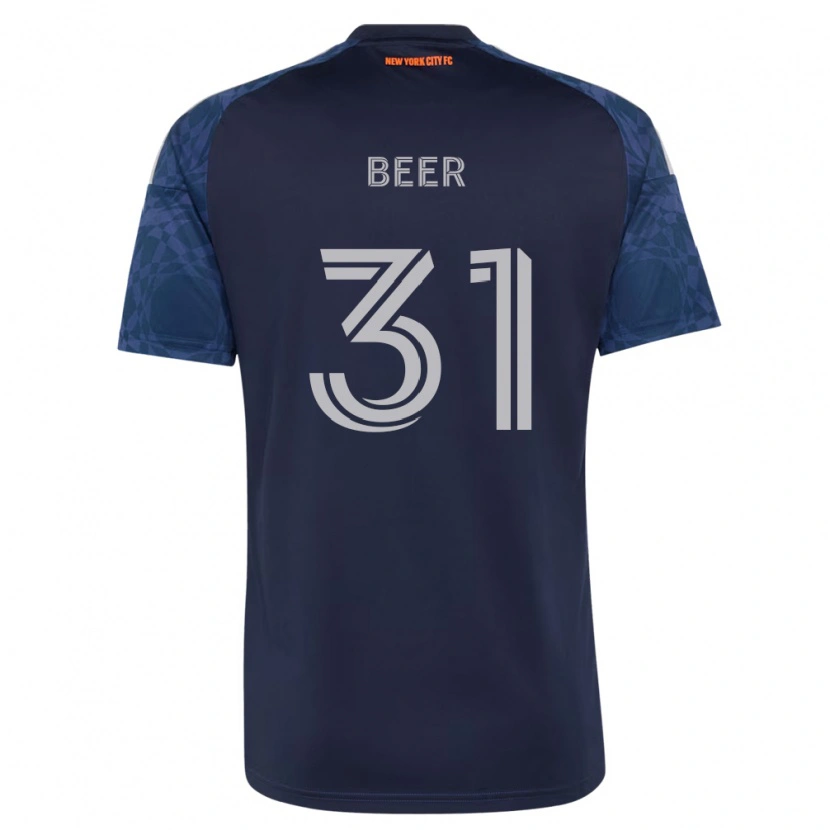 Danxen Enfant Maillot Jack Beer #31 Bleu Foncé Blanc Tenues Extérieur 2026/27 T-Shirt
