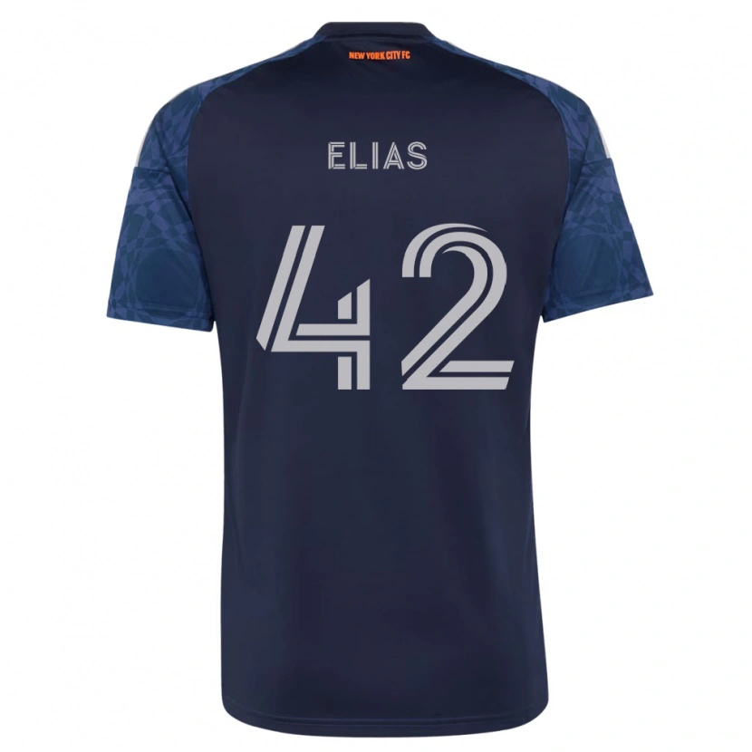 Danxen Enfant Maillot Piero Elias #42 Bleu Foncé Blanc Tenues Extérieur 2026/27 T-Shirt