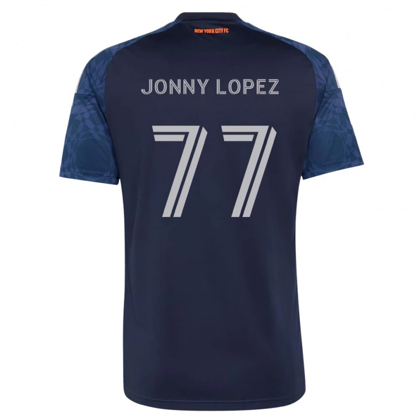 Danxen Enfant Maillot Jonny Lopez #77 Bleu Foncé Blanc Tenues Extérieur 2026/27 T-Shirt