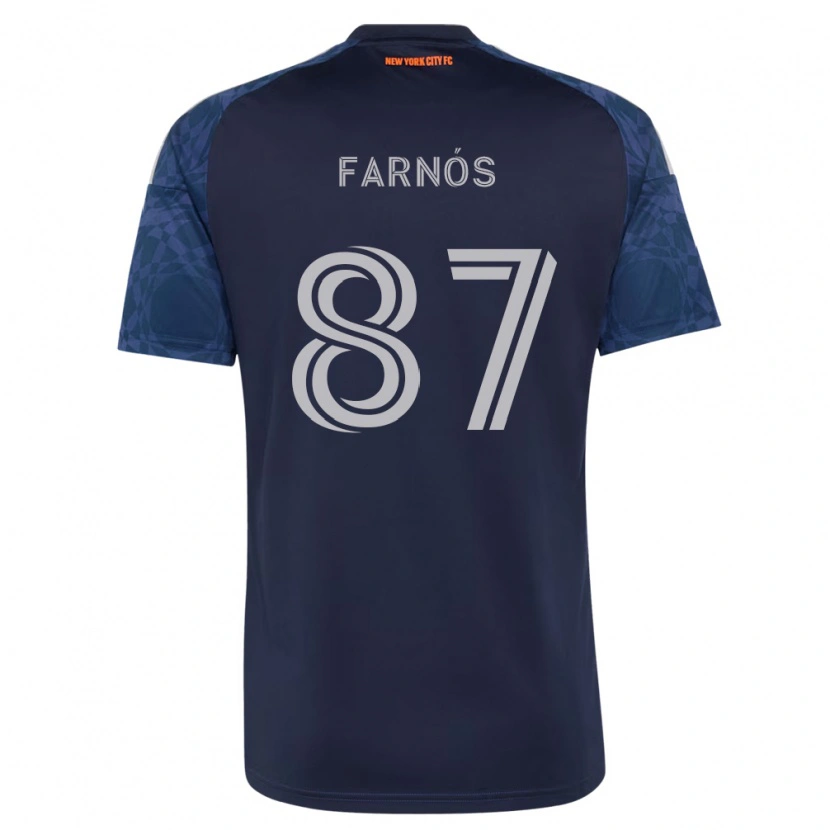 Danxen Enfant Maillot Arnau Farnós #87 Bleu Foncé Blanc Tenues Extérieur 2026/27 T-Shirt